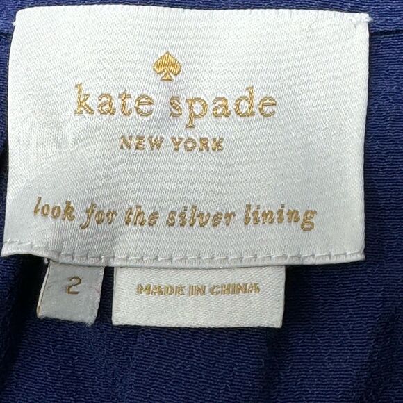 Kate Spade Carlie Elastic Waist Crepe Sheath Dress Blue Size 2 - Picture 8 of 9